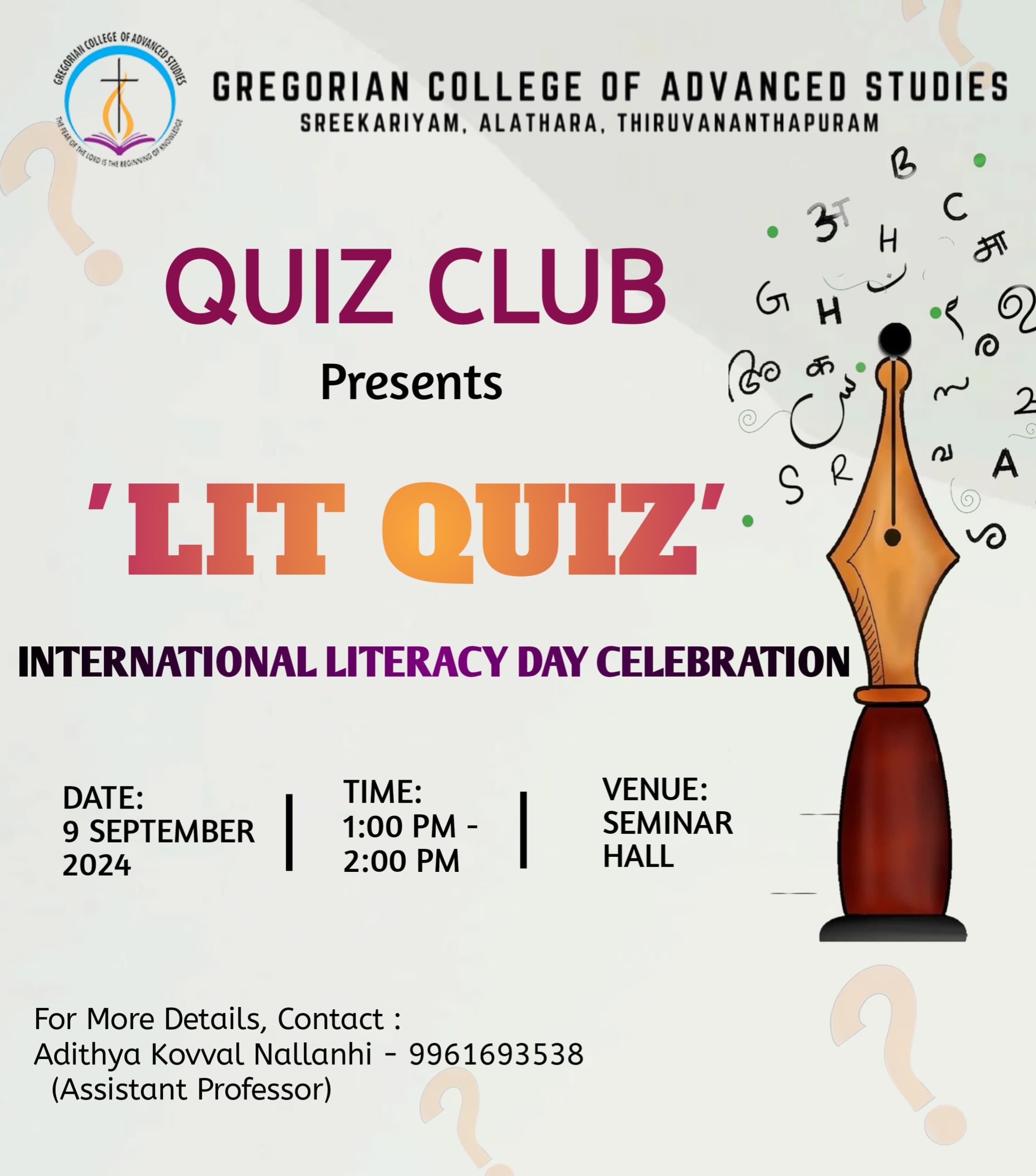 LIT QUIZ : International Literacy Day Celebration